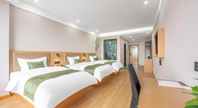 Bed in Green Tree Inn Express Weifang Zhucheng Longyuan Shangcheng