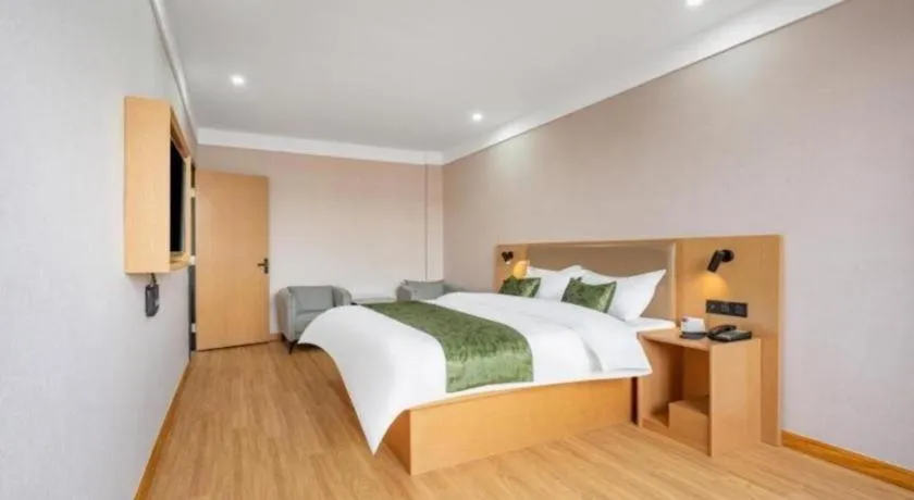 Bed in Green Tree Inn Express Weifang Zhucheng Longyuan Shangcheng
