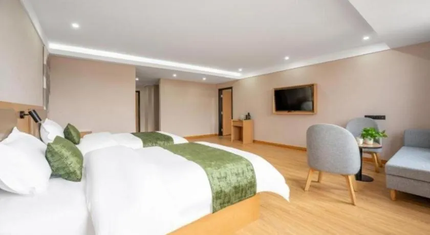 Bed in Green Tree Inn Express Weifang Zhucheng Longyuan Shangcheng