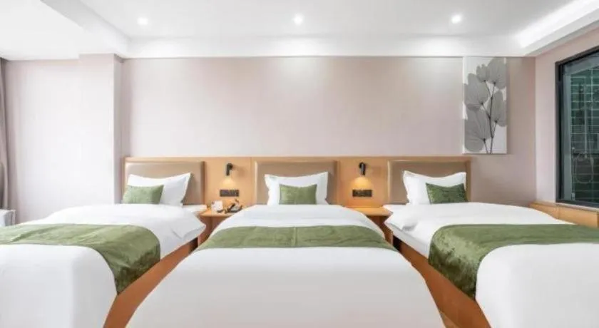 Bed in Green Tree Inn Express Weifang Zhucheng Longyuan Shangcheng