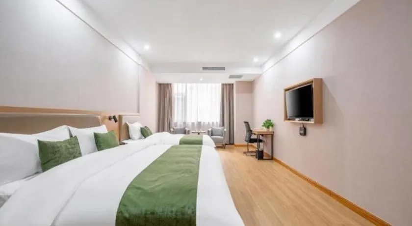 Bed in Green Tree Inn Express Weifang Zhucheng Longyuan Shangcheng