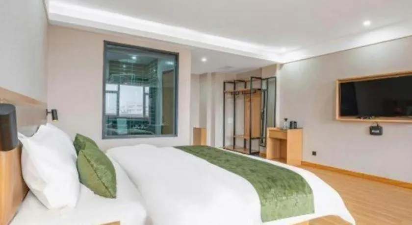 Bed in Green Tree Inn Express Weifang Zhucheng Longyuan Shangcheng