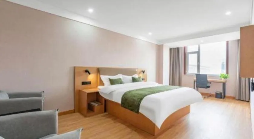 Bed in Green Tree Inn Express Weifang Zhucheng Longyuan Shangcheng