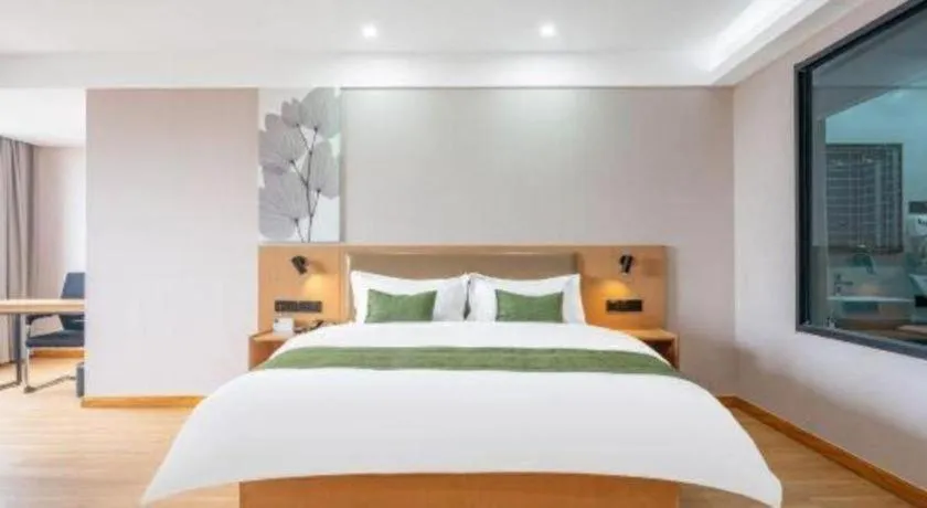 Bed in Green Tree Inn Express Weifang Zhucheng Longyuan Shangcheng