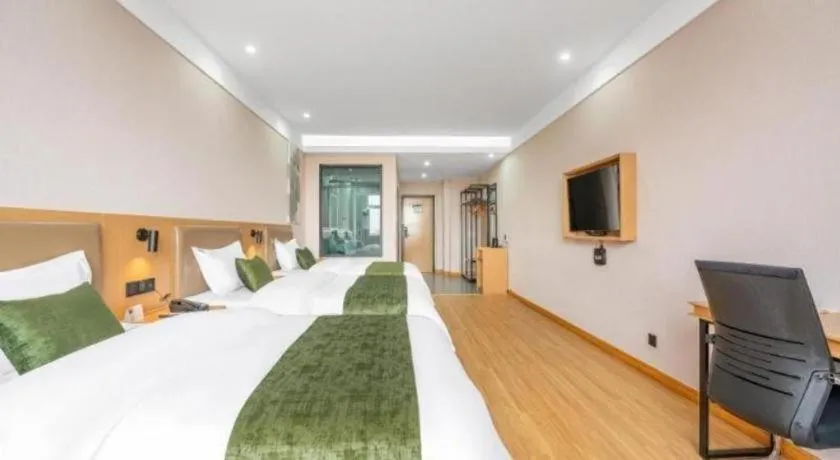 Bed in Green Tree Inn Express Weifang Zhucheng Longyuan Shangcheng