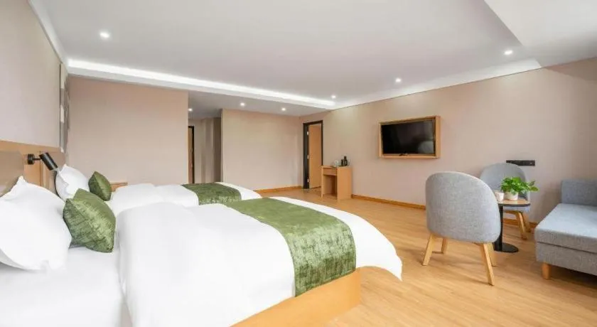 Bed in Green Tree Inn Express Weifang Zhucheng Longyuan Shangcheng