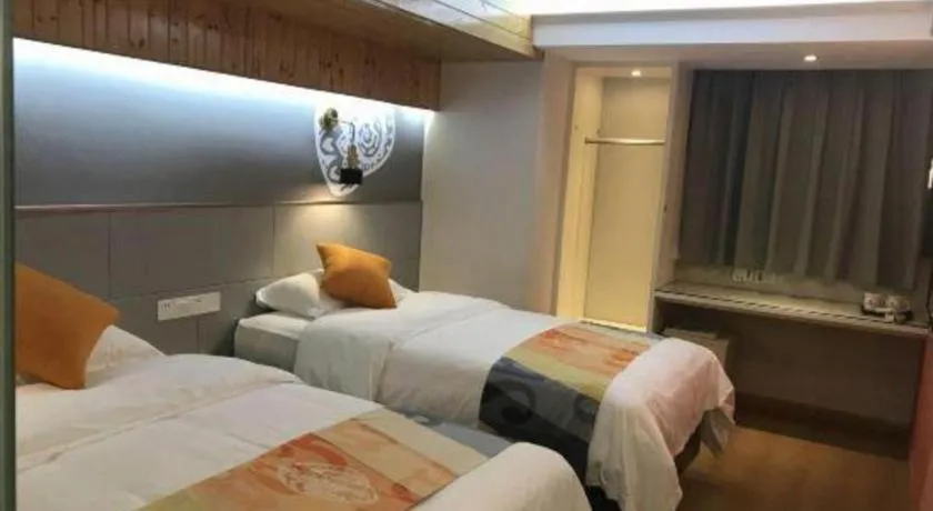 Bed in Shell Hotel Shanghai Minhang District Wenjing Road Metro Station
