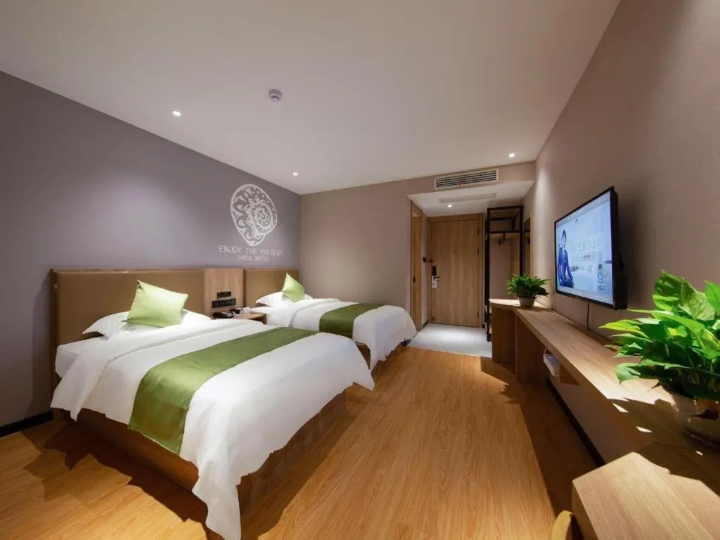 Bed in Shell Hotel Anhui Huaibei Suixi County Economic Development Zone