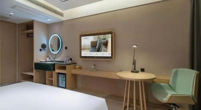 Bed in Deep Sleep Hotel Xuzhou High-Speed Railway Station East Square Oubeisha