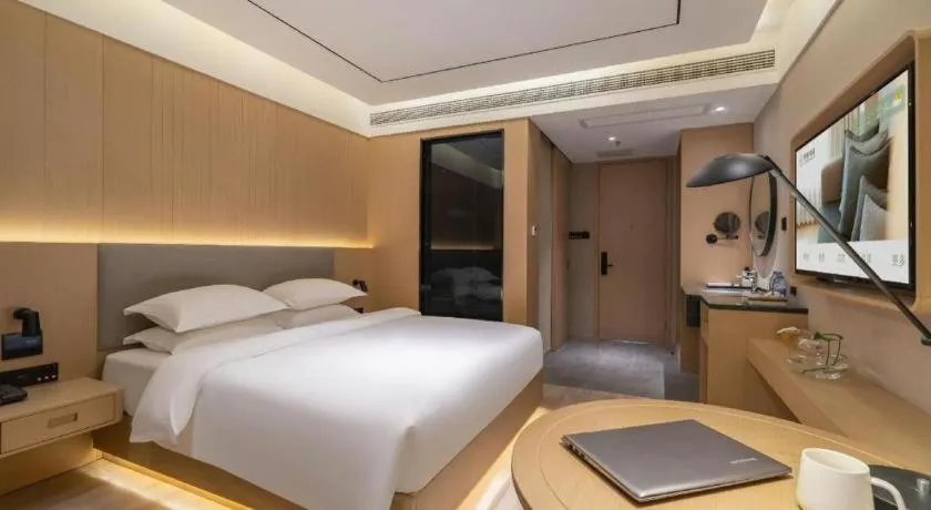 Bed in Deep Sleep Hotel Xuzhou High-Speed Railway Station East Square Oubeisha