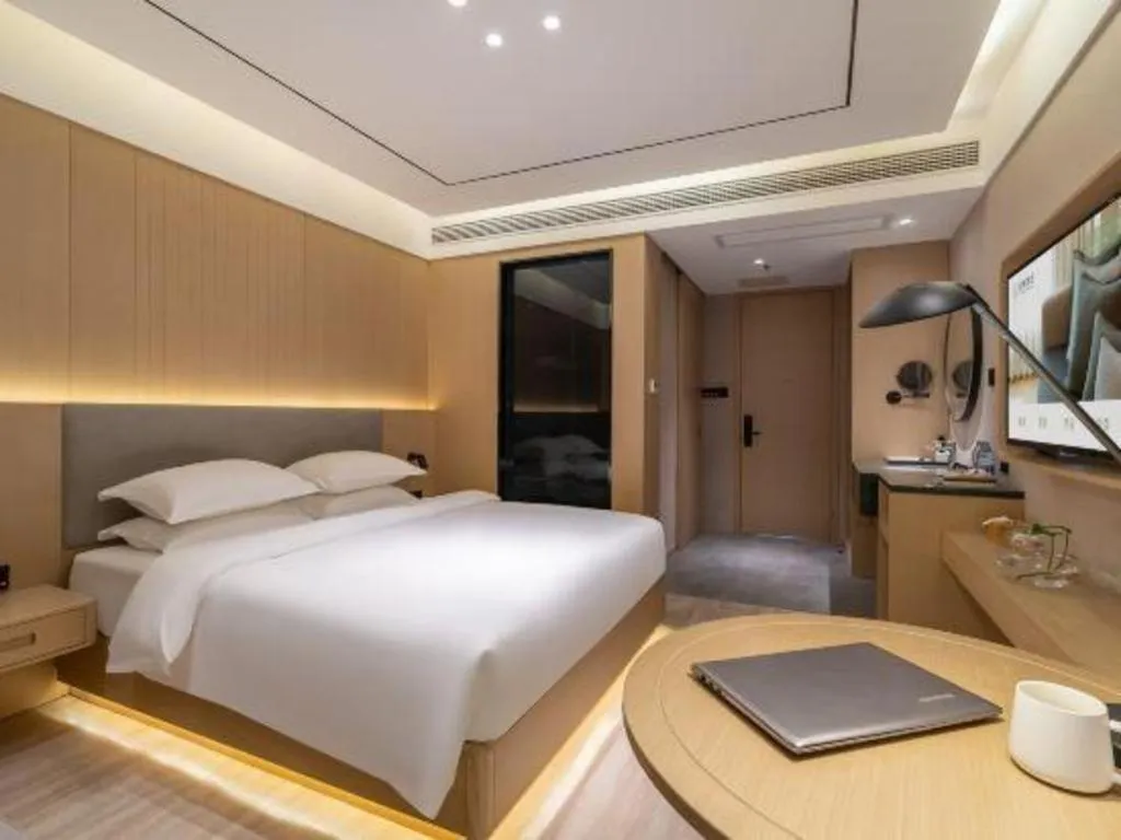 Bed in Deep Sleep Hotel Xuzhou High-Speed Railway Station East Square Oubeisha