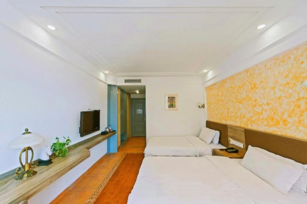 Bed in GreenTree Alliance Hotel Shanghai Baoshan District Meilan Lake Yueluo Road