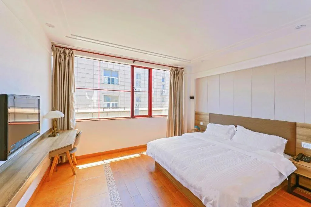 Bed in GreenTree Alliance Hotel Shanghai Baoshan District Meilan Lake Yueluo Road