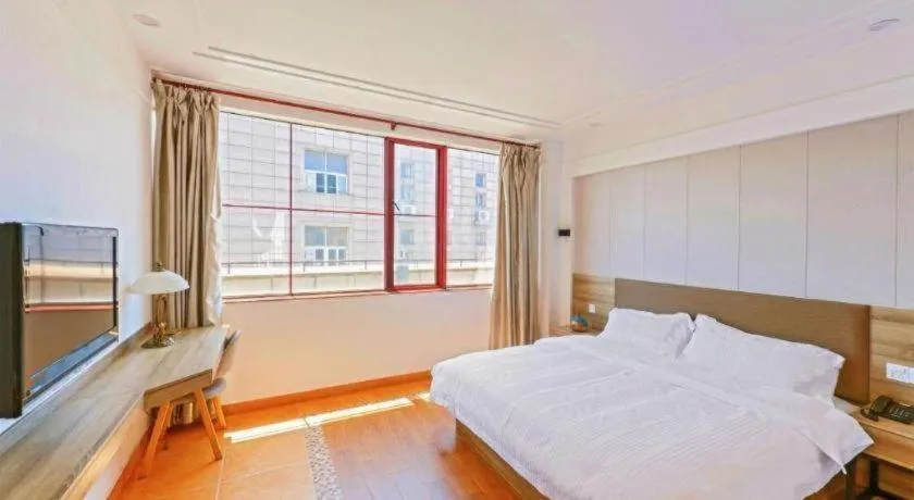 Bed in GreenTree Alliance Hotel Shanghai Baoshan District Meilan Lake Yueluo Road