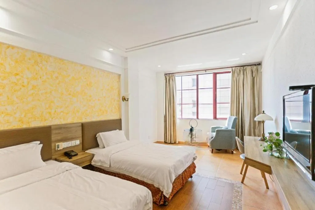 Bed in GreenTree Alliance Hotel Shanghai Baoshan District Meilan Lake Yueluo Road