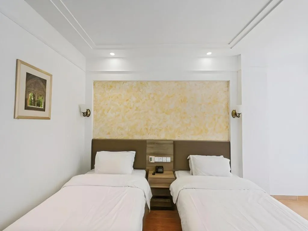 Bed in GreenTree Alliance Hotel Shanghai Baoshan District Meilan Lake Yueluo Road