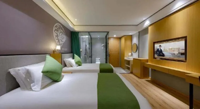 Bed in Shell Hotel Anhui Huaibei Railway Station Huiyuan Road