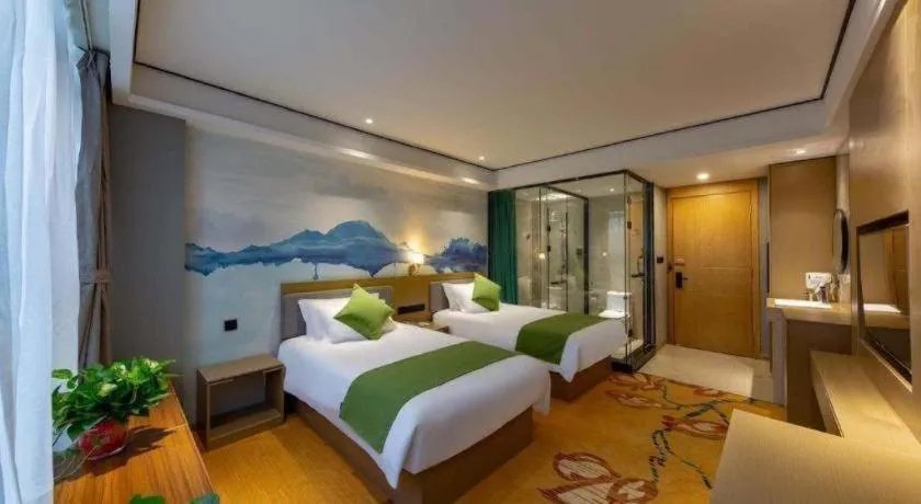 Bed in Shell Hotel Anhui Huaibei Railway Station Huiyuan Road