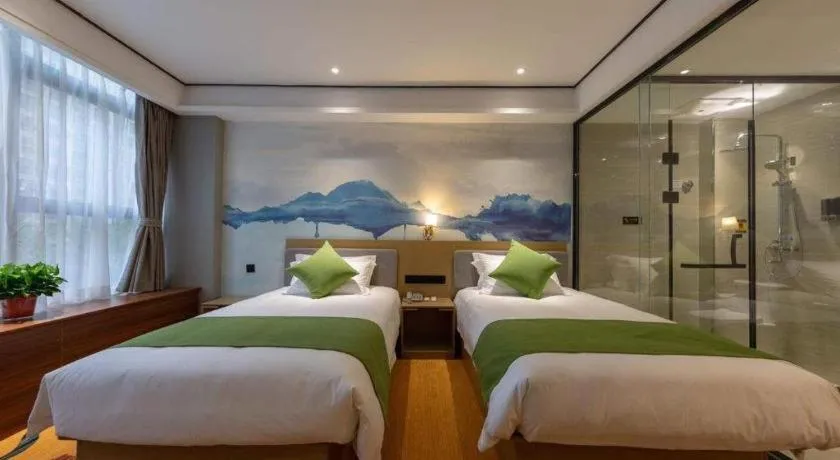 Bed in Shell Hotel Anhui Huaibei Railway Station Huiyuan Road