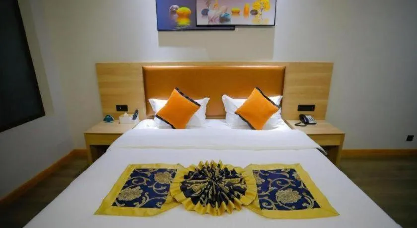 Bed in Green Tree Inn Express Tangshan Yueting County Bus Station