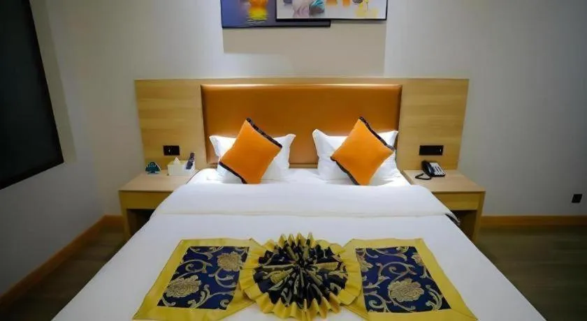 Bed in Green Tree Inn Express Tangshan Yueting County Bus Station