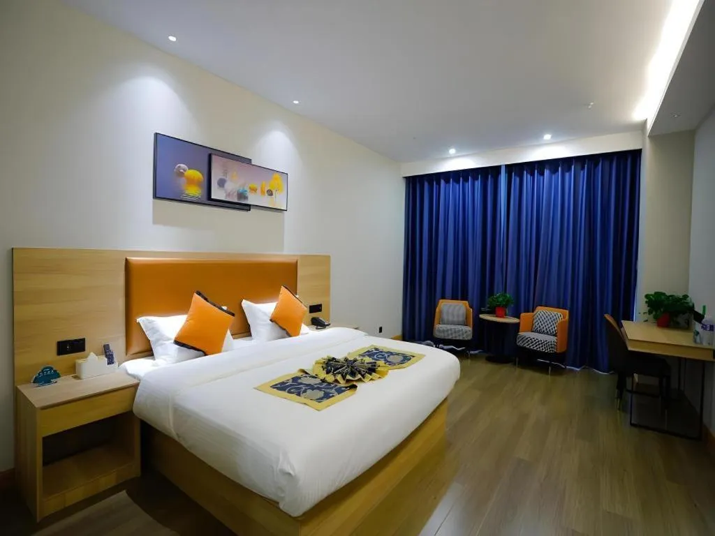 Bed in Green Tree Inn Express Tangshan Yueting County Bus Station