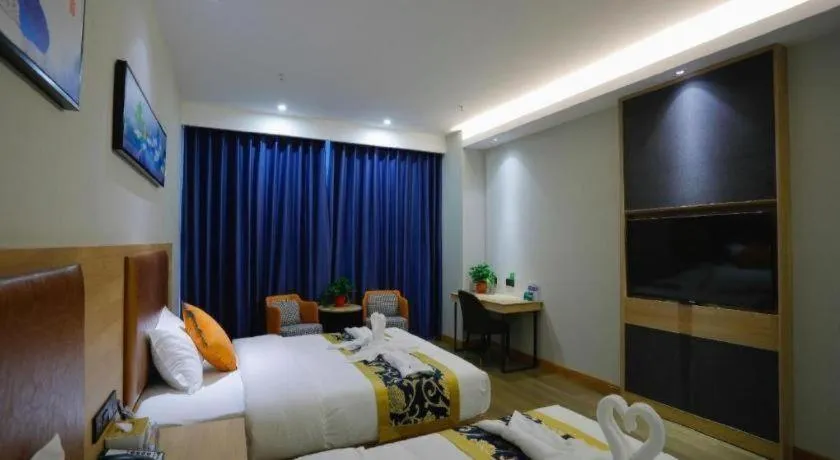 Bed in Green Tree Inn Express Tangshan Yueting County Bus Station