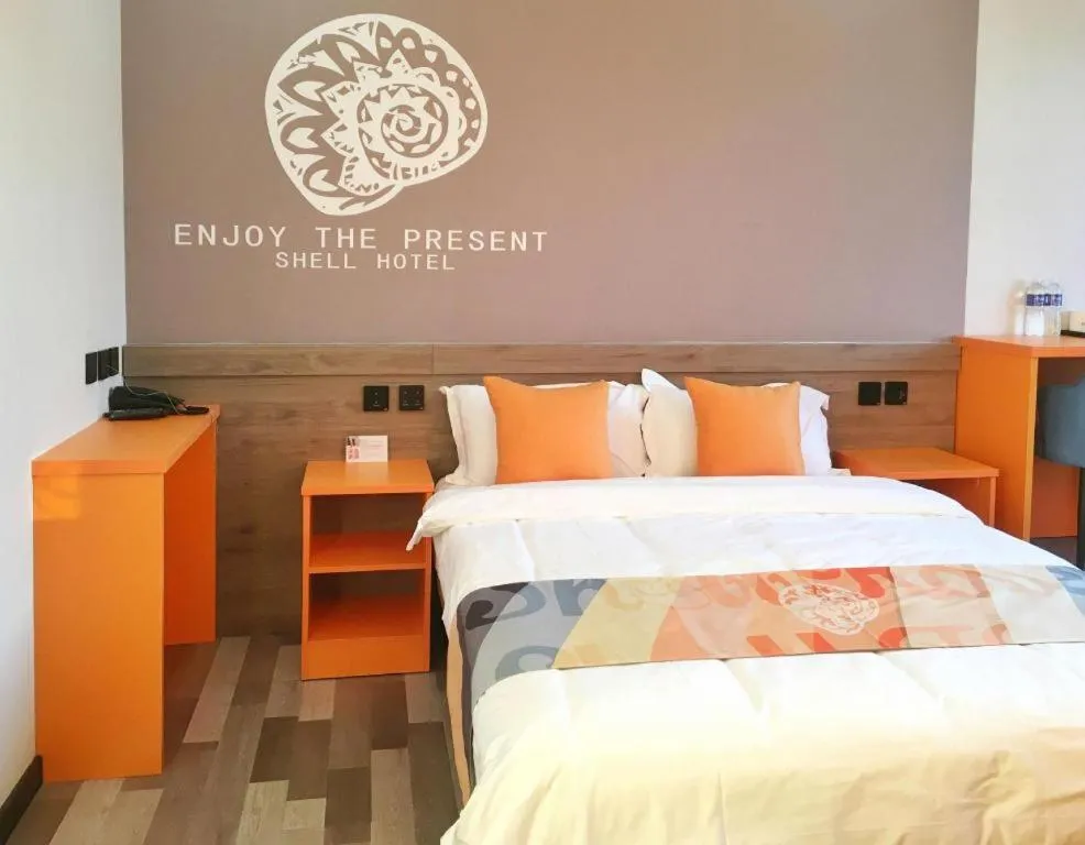 Bed in Shell Hotel Beijing Miyun District Shuiku Yangguang