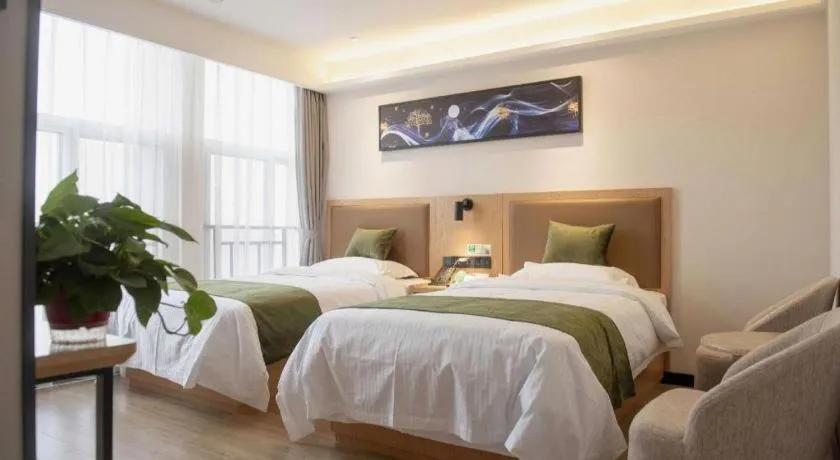 Bed in Green Tree Inn Fuyang Funan County Tianzhu Square
