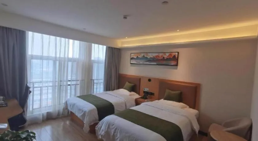Bed in Green Tree Inn Fuyang Funan County Tianzhu Square