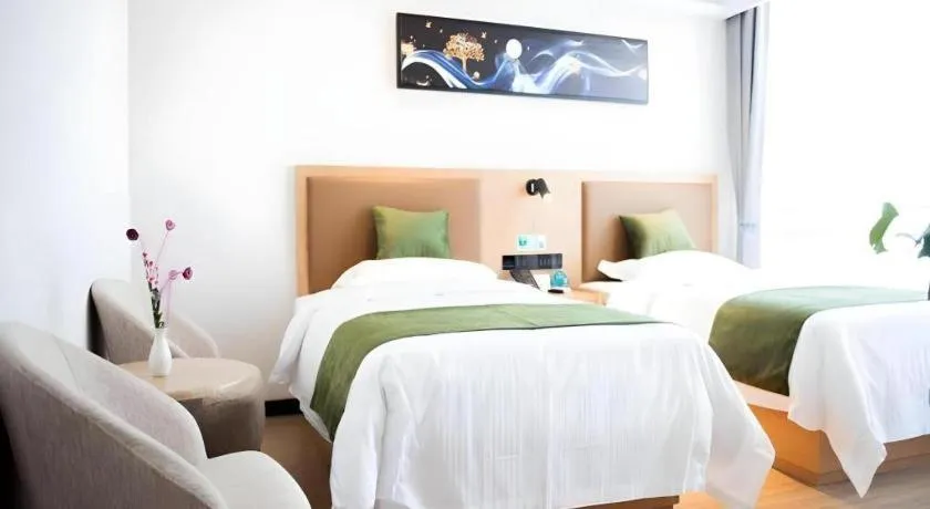 Bed in Green Tree Inn Fuyang Funan County Tianzhu Square