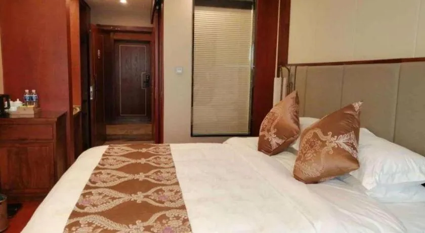 Bed in GreenTree Eastern Hotel Linyi Linshu County Aegean Sea