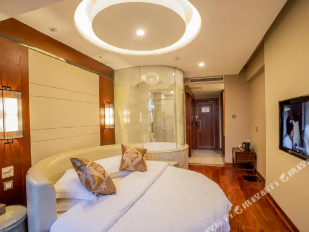 Bed in GreenTree Eastern Hotel Linyi Linshu County Aegean Sea