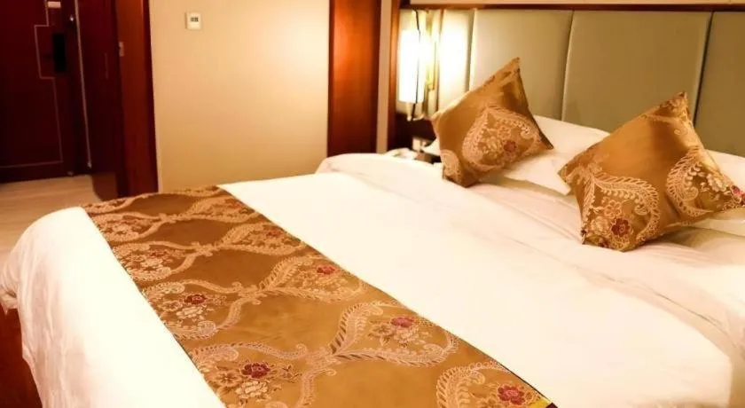 Bed in GreenTree Eastern Hotel Linyi Linshu County Aegean Sea