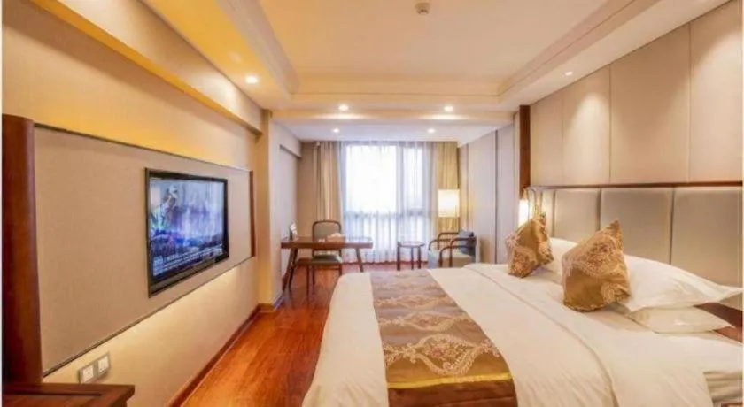 Bed in GreenTree Eastern Hotel Linyi Linshu County Aegean Sea