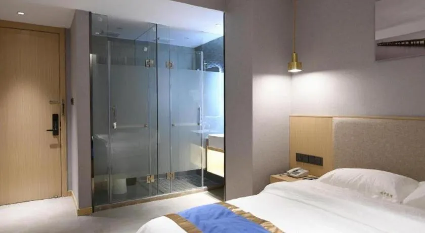 Bed in Shell Hotel Shanghai Normal University Hongcao Road Metro Station Guiping Road