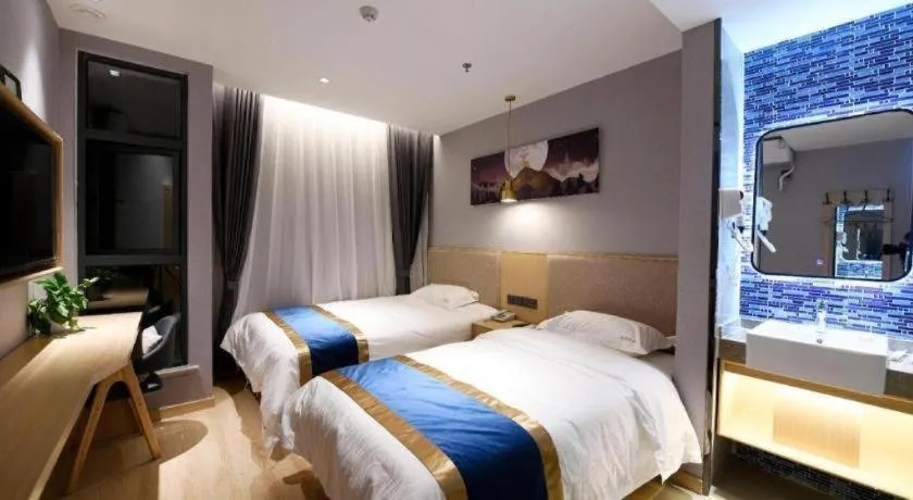 Bed in Shell Hotel Shanghai Normal University Hongcao Road Metro Station Guiping Road