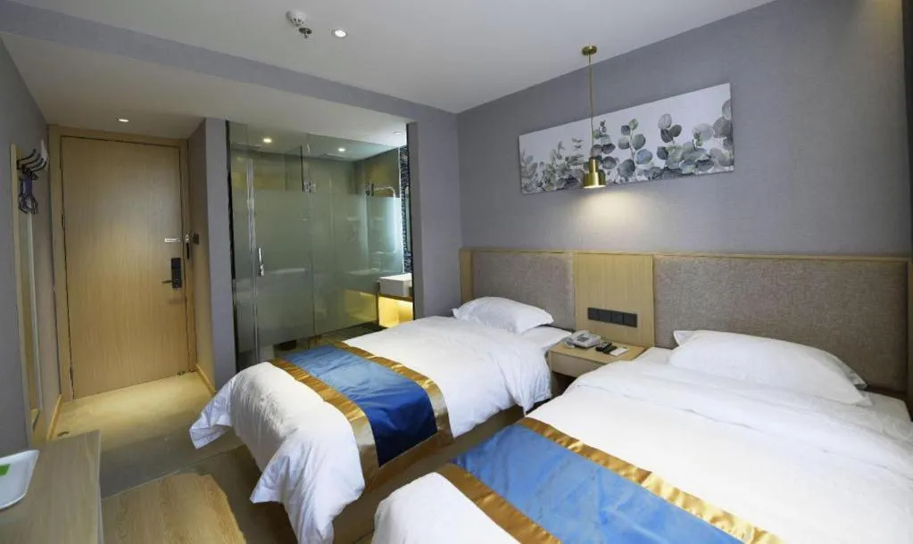 Bed in Shell Hotel Shanghai Normal University Hongcao Road Metro Station Guiping Road