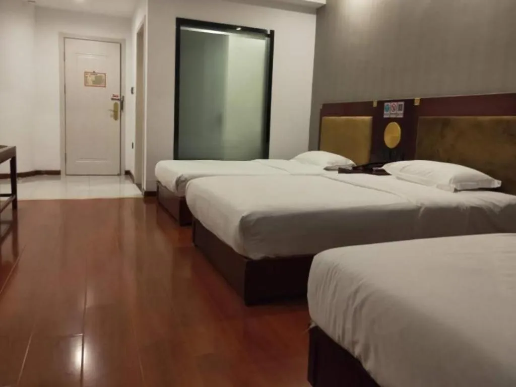 Bed in Shell Hotel Liaocheng Dongchang Xi Road Railway Station