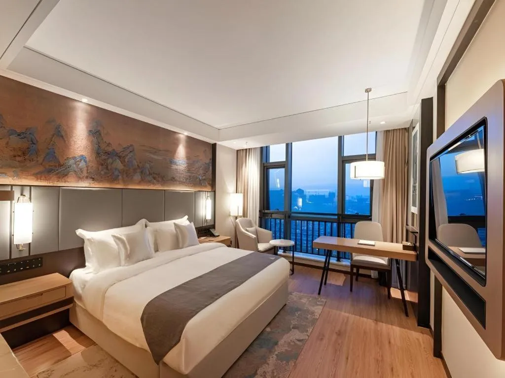 Bed in GreenTree Eastern Hotel Suzhou Dushu Lake Yinshan Lake Guoyuan Road Metro Station