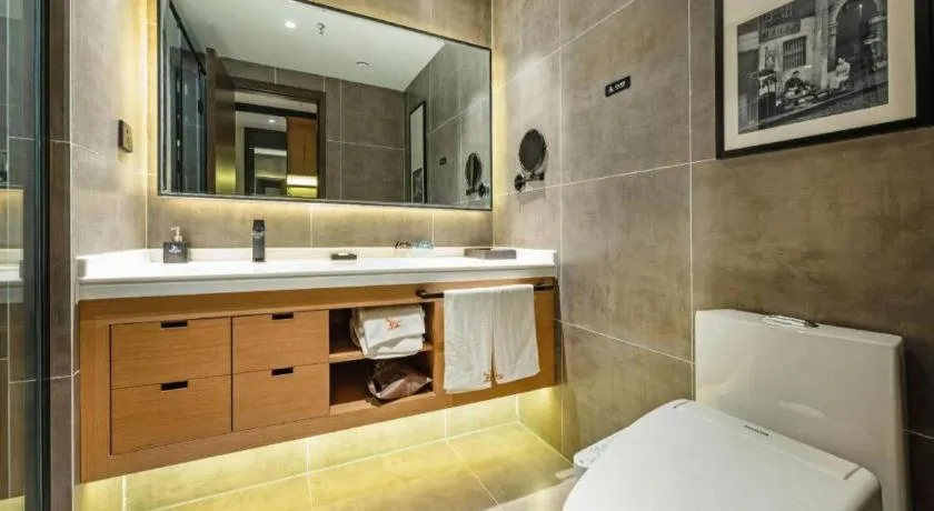 Bed in GreenTree Eastern Hotel Suzhou Dushu Lake Yinshan Lake Guoyuan Road Metro Station