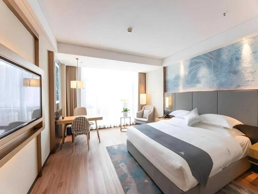 Bed in GreenTree Eastern Hotel Suzhou Dushu Lake Yinshan Lake Guoyuan Road Metro Station