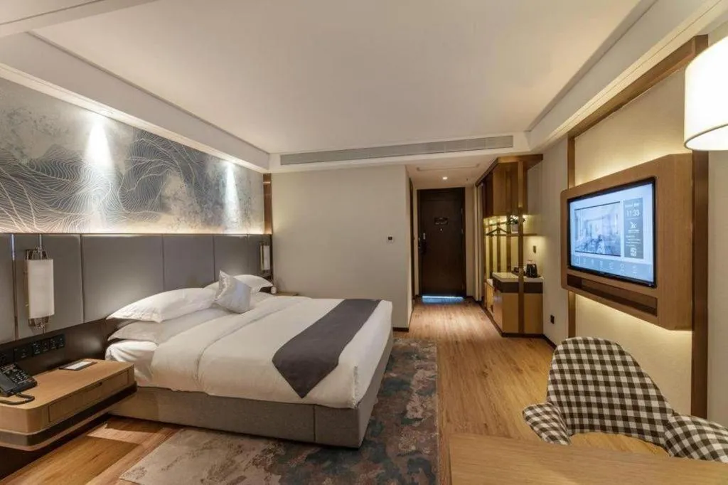 Bed in GreenTree Eastern Hotel Suzhou Dushu Lake Yinshan Lake Guoyuan Road Metro Station