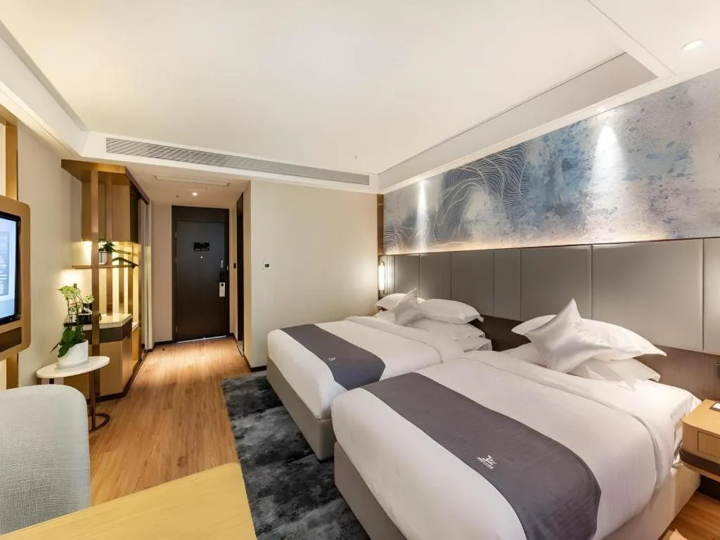 Bed in GreenTree Eastern Hotel Suzhou Dushu Lake Yinshan Lake Guoyuan Road Metro Station