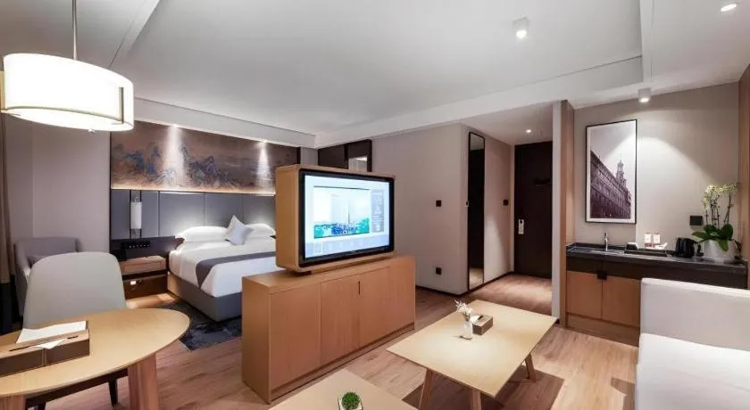 Bed in GreenTree Eastern Hotel Suzhou Dushu Lake Yinshan Lake Guoyuan Road Metro Station
