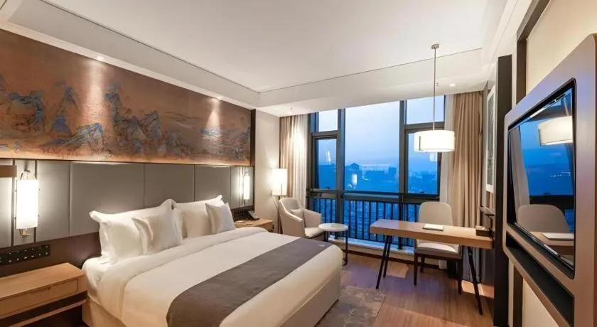 Bed in GreenTree Eastern Hotel Suzhou Dushu Lake Yinshan Lake Guoyuan Road Metro Station