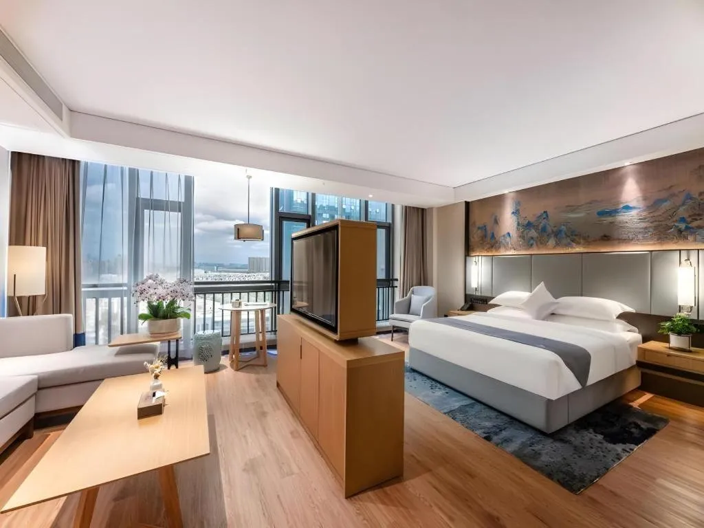 Bed in GreenTree Eastern Hotel Suzhou Dushu Lake Yinshan Lake Guoyuan Road Metro Station