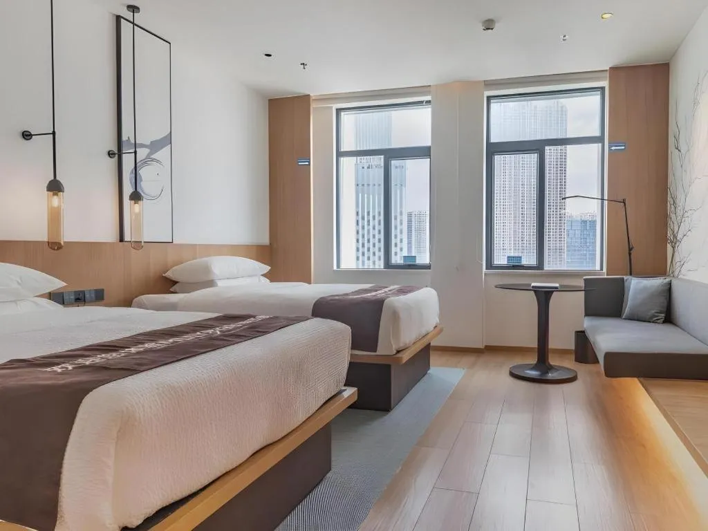 Bed in GreenTree Eastern Hotel Nanning Binhu Road Qingxiu Wanda