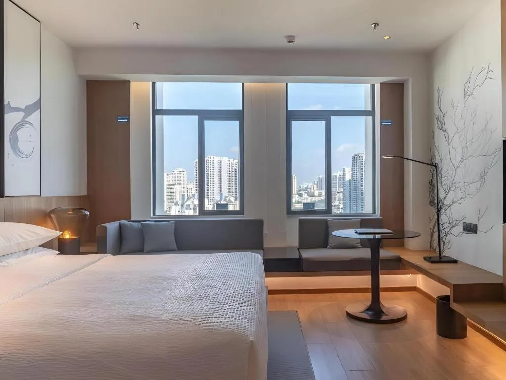 Bed in GreenTree Eastern Hotel Nanning Binhu Road Qingxiu Wanda