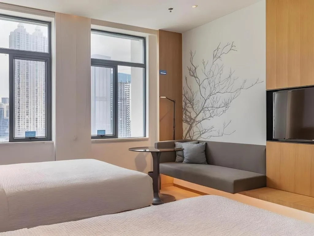 Bed in GreenTree Eastern Hotel Nanning Binhu Road Qingxiu Wanda